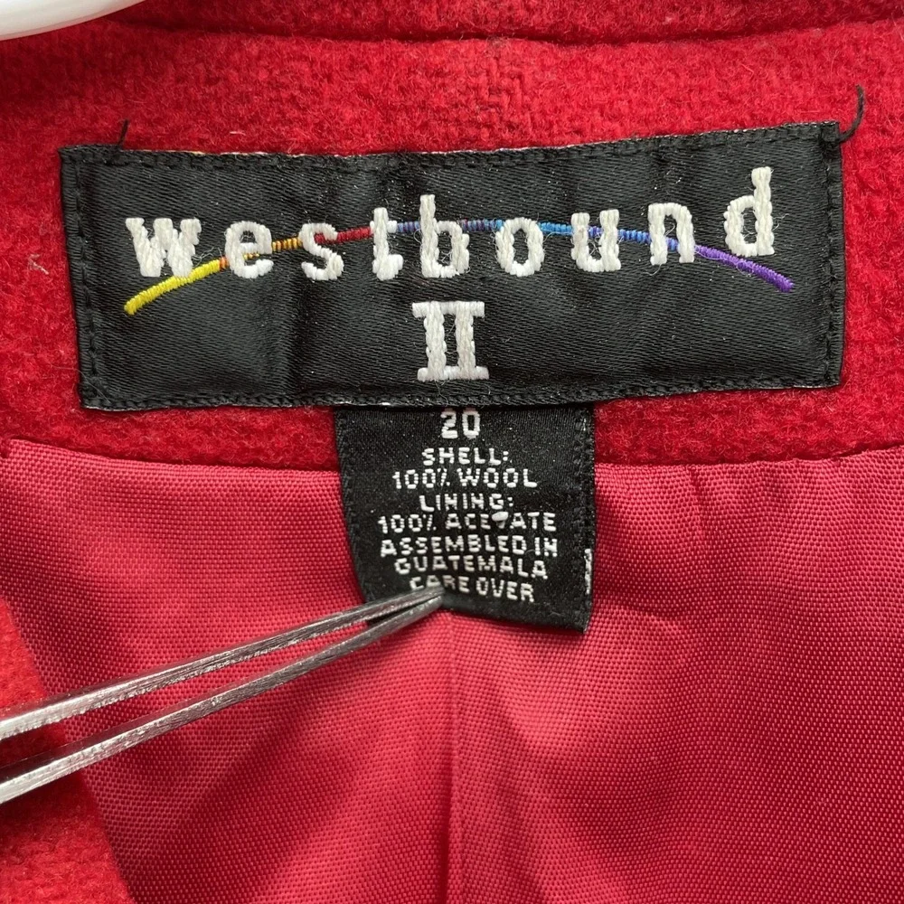 Vintage Westbound Cape‎ Swing Pea Coat Women's 20 100% Wool 1960s Preppy Classic